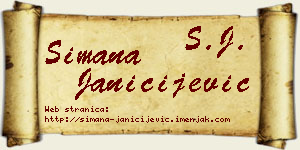 Simana Janičijević vizit kartica